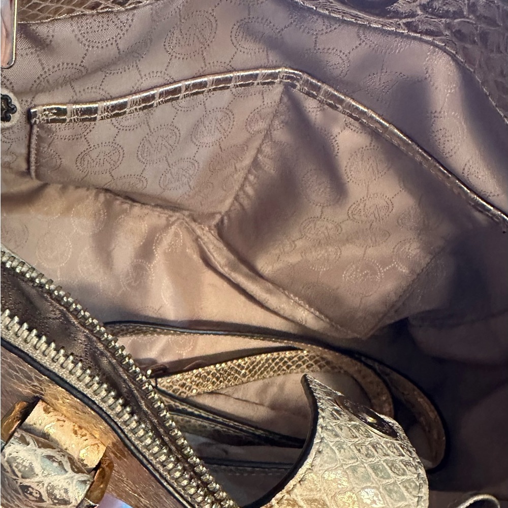 Michael Kors Sutton Medium Python Embossed Leathe… - image 5